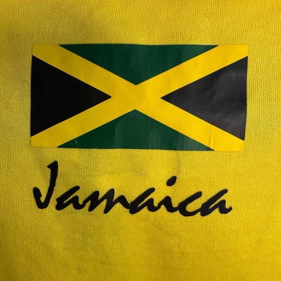 Authentic Brand LMS Sports Jamaica Soccer Jersey XL Green Yellow Athleisure - Picture 6 of 13
